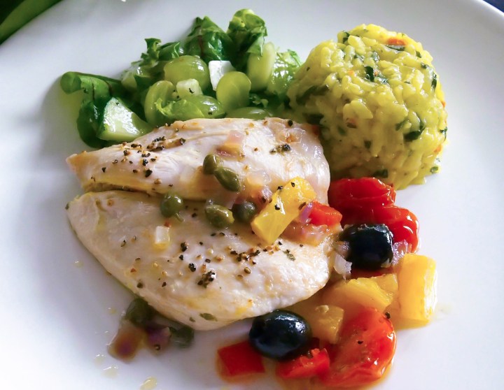 Kananrintaa ja pinaattirisottoa