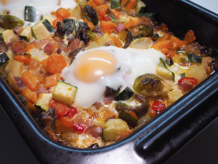 Kasvis/pekonipaistos uunissa